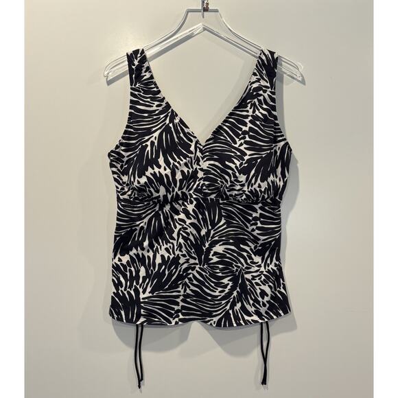 Lands’ End Animal Print Halter Tankini Swimsuit Too Womens Size 18 (668) - Picture 1 of 3